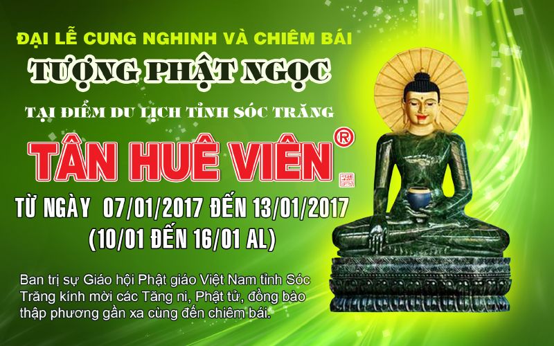 ĐẠI LỄ CUNG NGHINH TƯỢNG PHẬT NGỌC HÒA BÌNH THẾ GIỚI VỀ SÓC TRĂNG.
